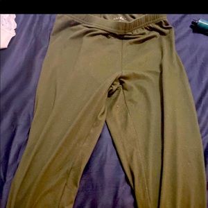 Army green yoga pants
